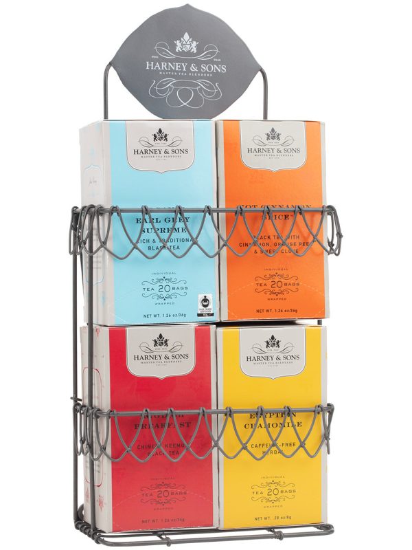 Harney & Sons Display Rack - Decorative Wire, for 4 Premium Teabag Boxes
