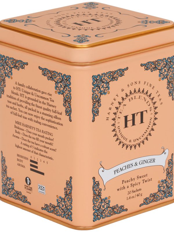 Peaches & Ginger, HT Tin of 20 Sachets