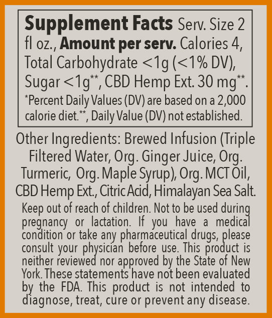 Turmeric Ginger Shot – 30 MG Hemp - Image 3