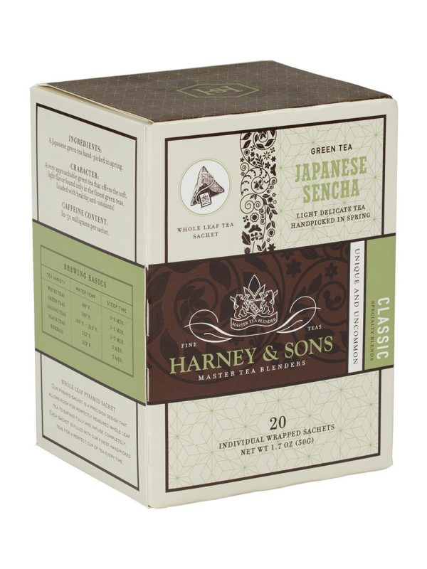 Japanese Sencha, Box of 20 Individually Wrapped Sachets